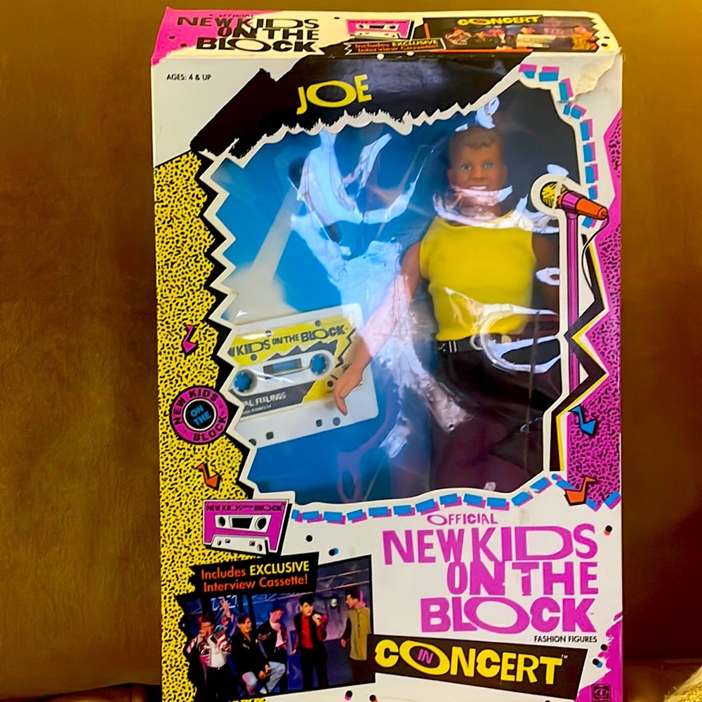 1990 NKOTB Joe McIntyre Doll and Cassette New in Box- Great gift